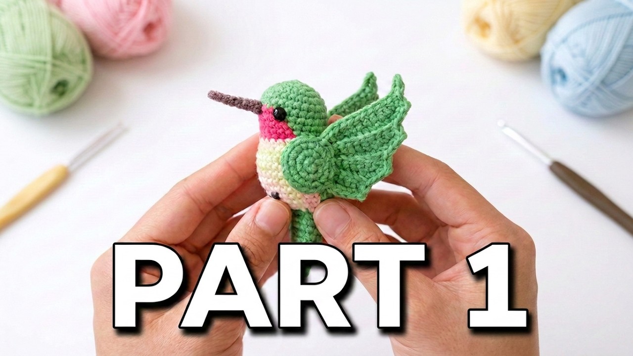 🐦 Tutorial para Crear y Emprender | Cómo hacer un COLIBRÍ AMIGURUMI a Crochet (Parte 1) 🐦