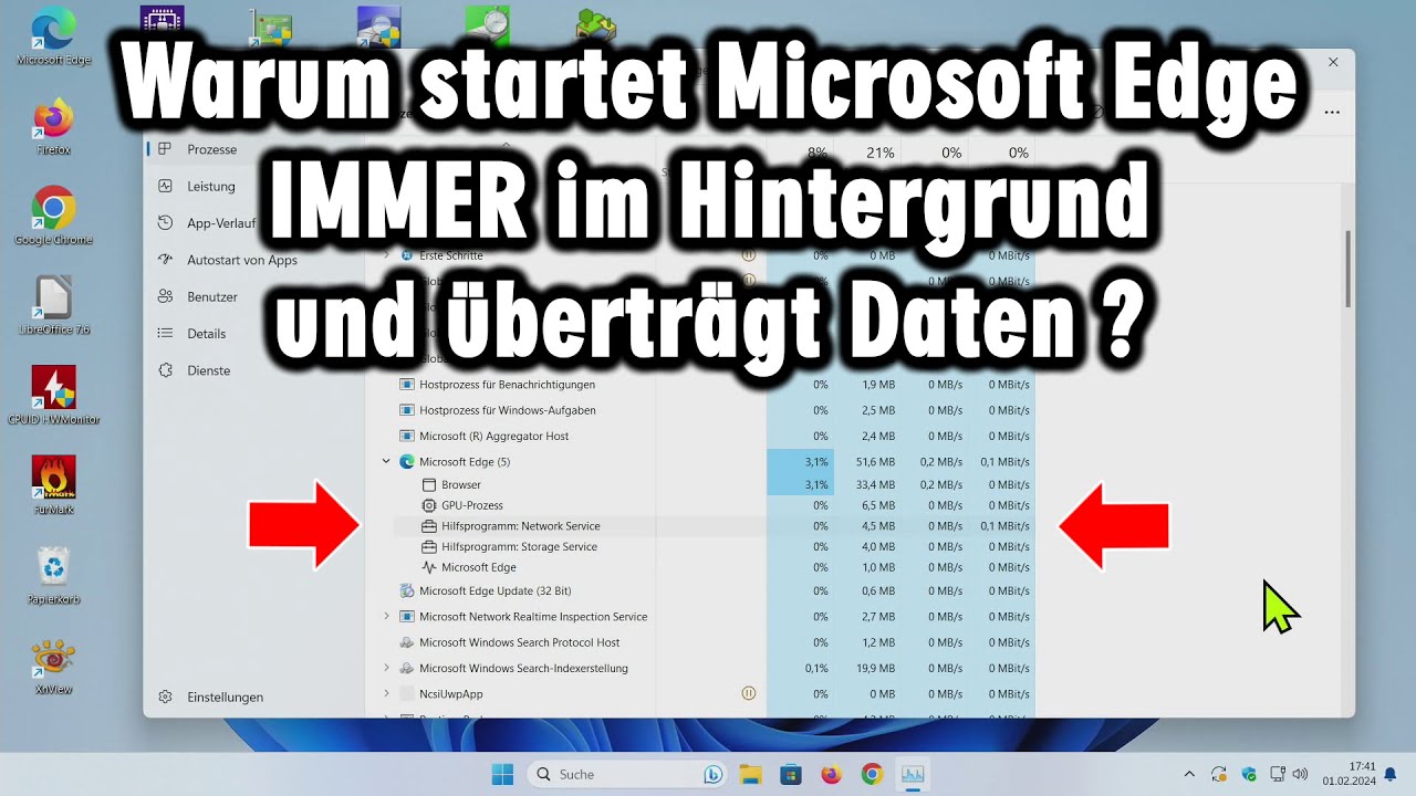 Heimliche Überwachung durch Microsoft Edge im Hintergrund?
