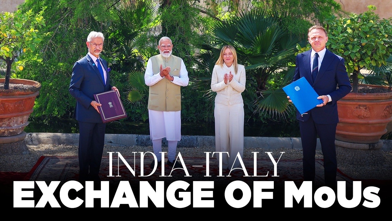 LIVE: PM Modi, Italian PM Giorgia Meloni witness exchange of key MoUs