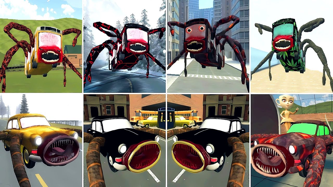 New Eater Family Vs Real Life - All Eat Monsters In Game | Old & New Upgrade Of Bus Eater (GMod)