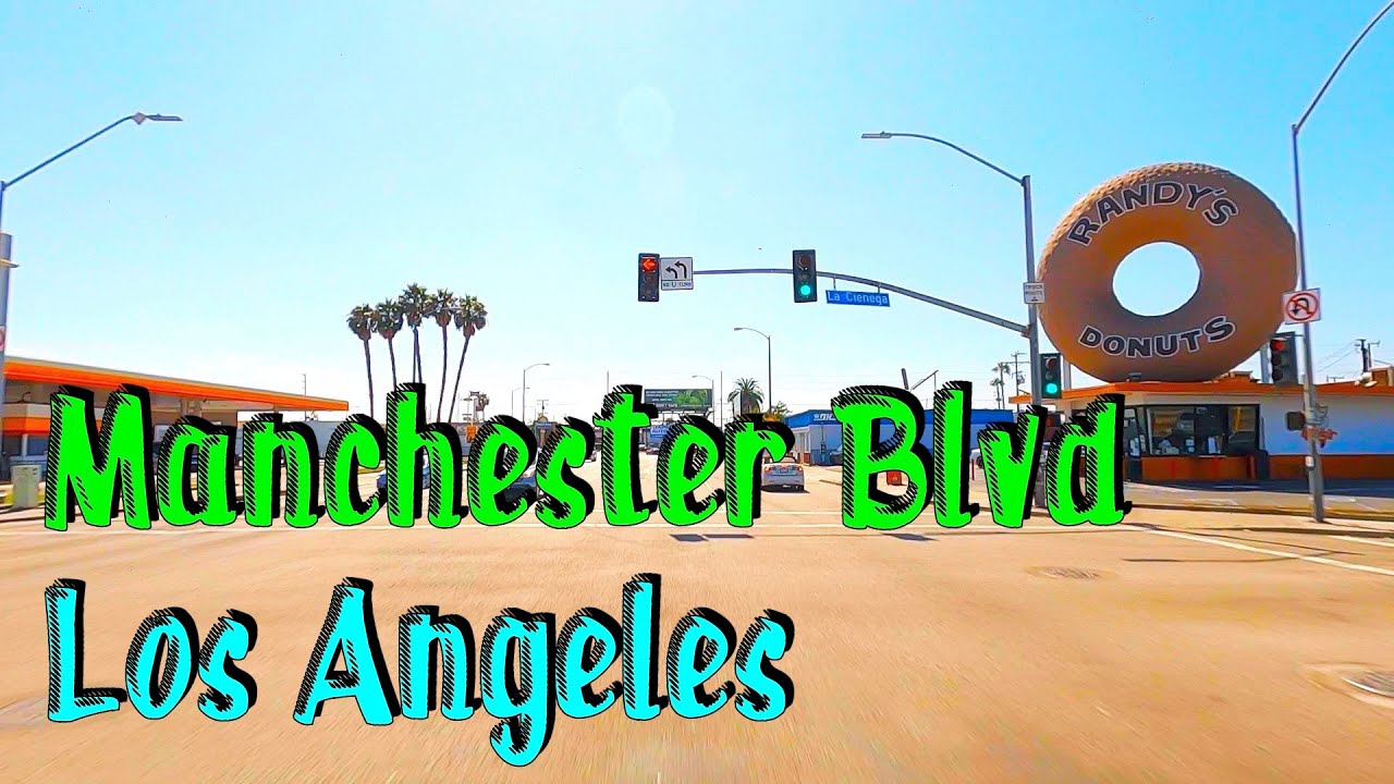 Manchester Blvd, South Gate to LAX, Playa Del Rey! Los Angeles Street Drive Tours. HD