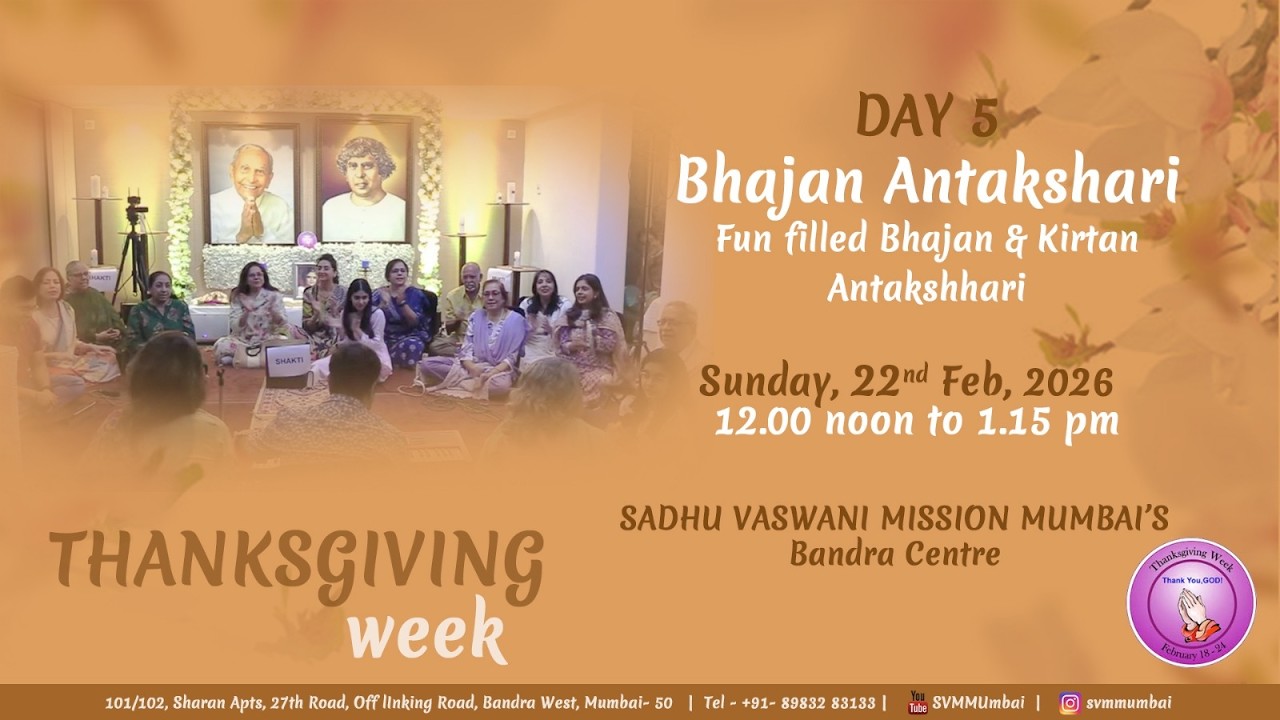 Day-5 Bhajan Antakshari | Thanksgiving Week 2026 | 22nd Feb, 26 | SVM Bandra