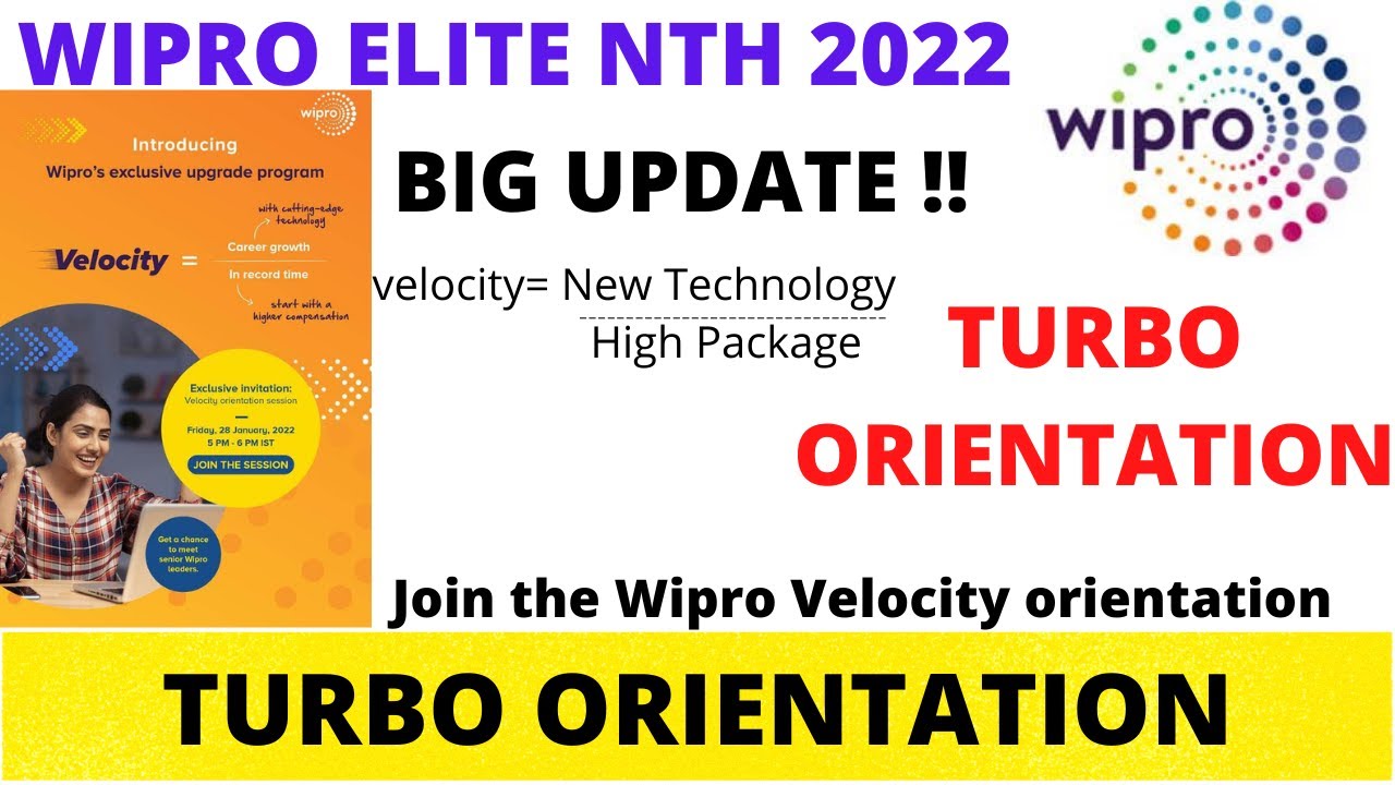 TURBO ORIENTATION || 28 JAN || VELOCITY MAIL || WIPRO UPGRADE PLAN    #wipro #nth #elite