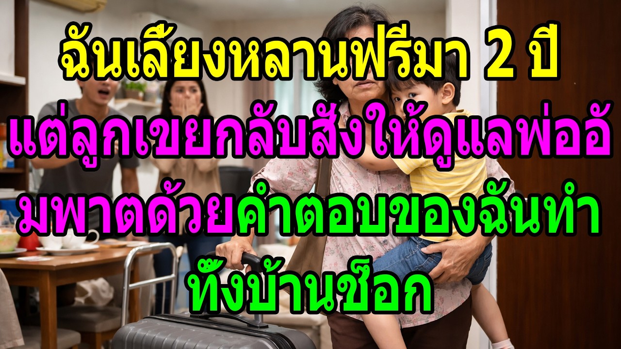 ฉันเลี้ยงหลานฟรีมา 2 ปี แต่ลูกเขยกลับสั่งให้ดูแลพ่ออัมพาตด้วย คำตอบของฉันทำทั้งบ้านช็อก