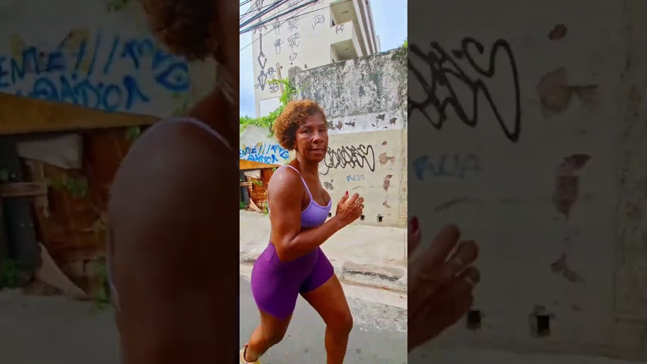 Correndo e entrevistando a amiga Vera Lúcia
