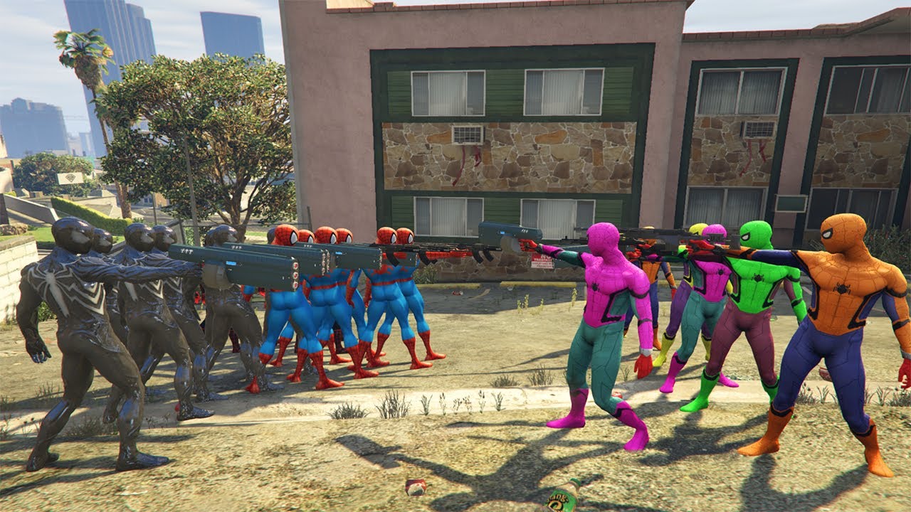 Super Hero Spider Man vs Squid Game
