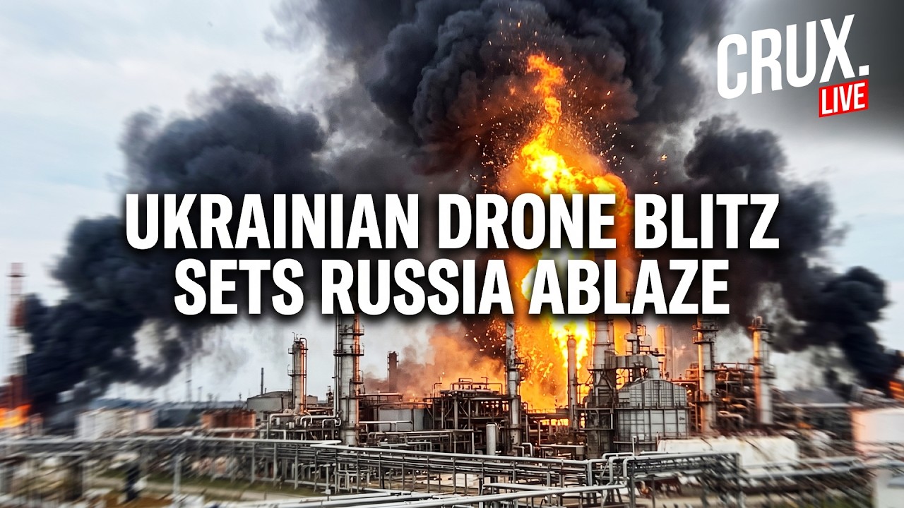 LIVE | Over 1,000 Ukrainian Drones? Russia Battles Massive Overnight Blitz As Oil Sites Burn | Crux