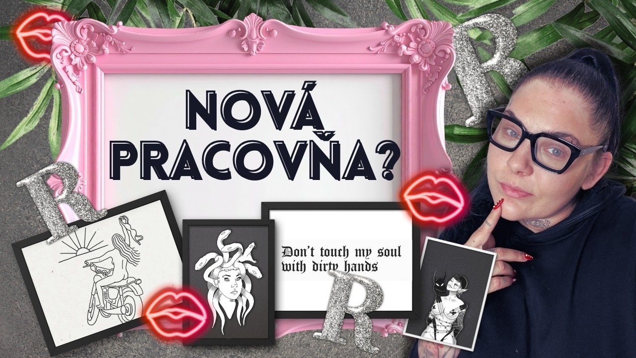Premena mojej pracovne 🎀 stena plná rámikov & nové svetlo ✨