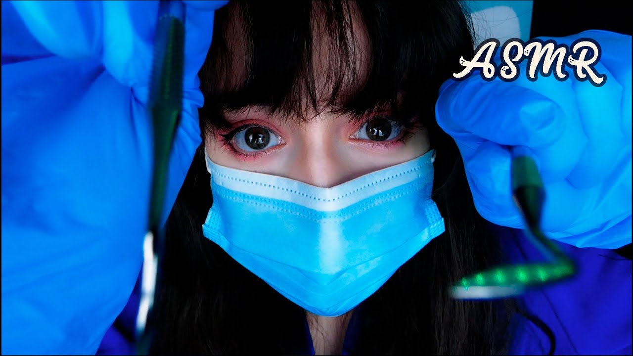 ⭐ASMR [Sub] Roleplay Dentist: Чистка зубов в дождливый день (тихая речь)