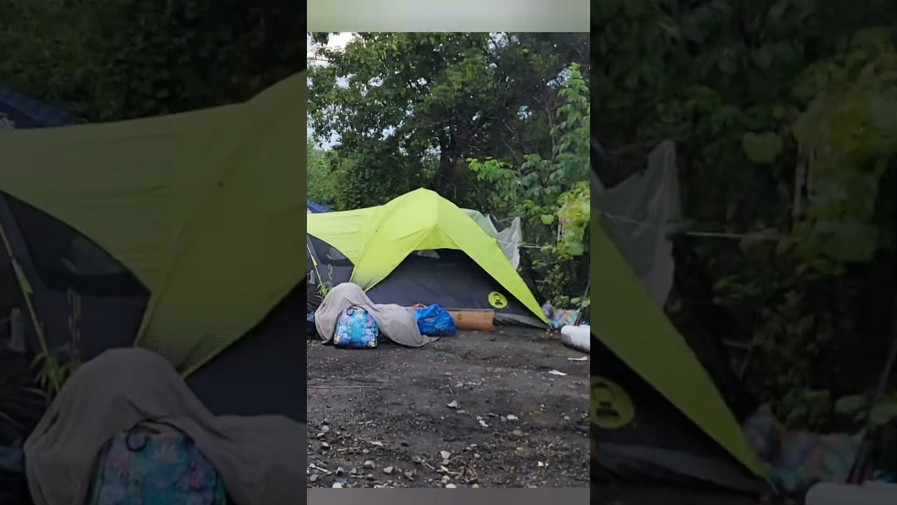 Hmong Tent City - part 2 #homeless #hmong #tent #city #hungry #dirty #youtubeshorts
