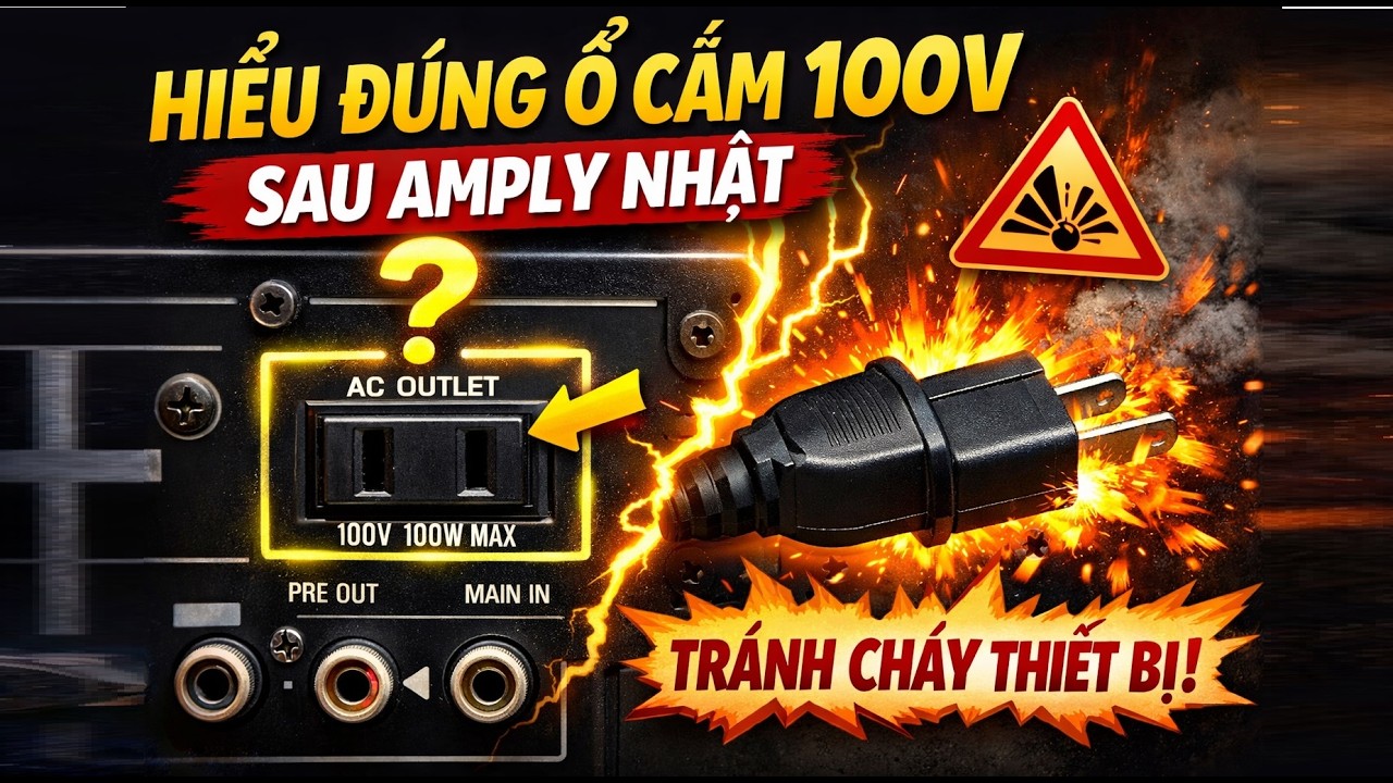 Hiểu Đúng Ổ Cắm 100V Sau Amply Nhật – Tránh Cháy Thiết Bị !