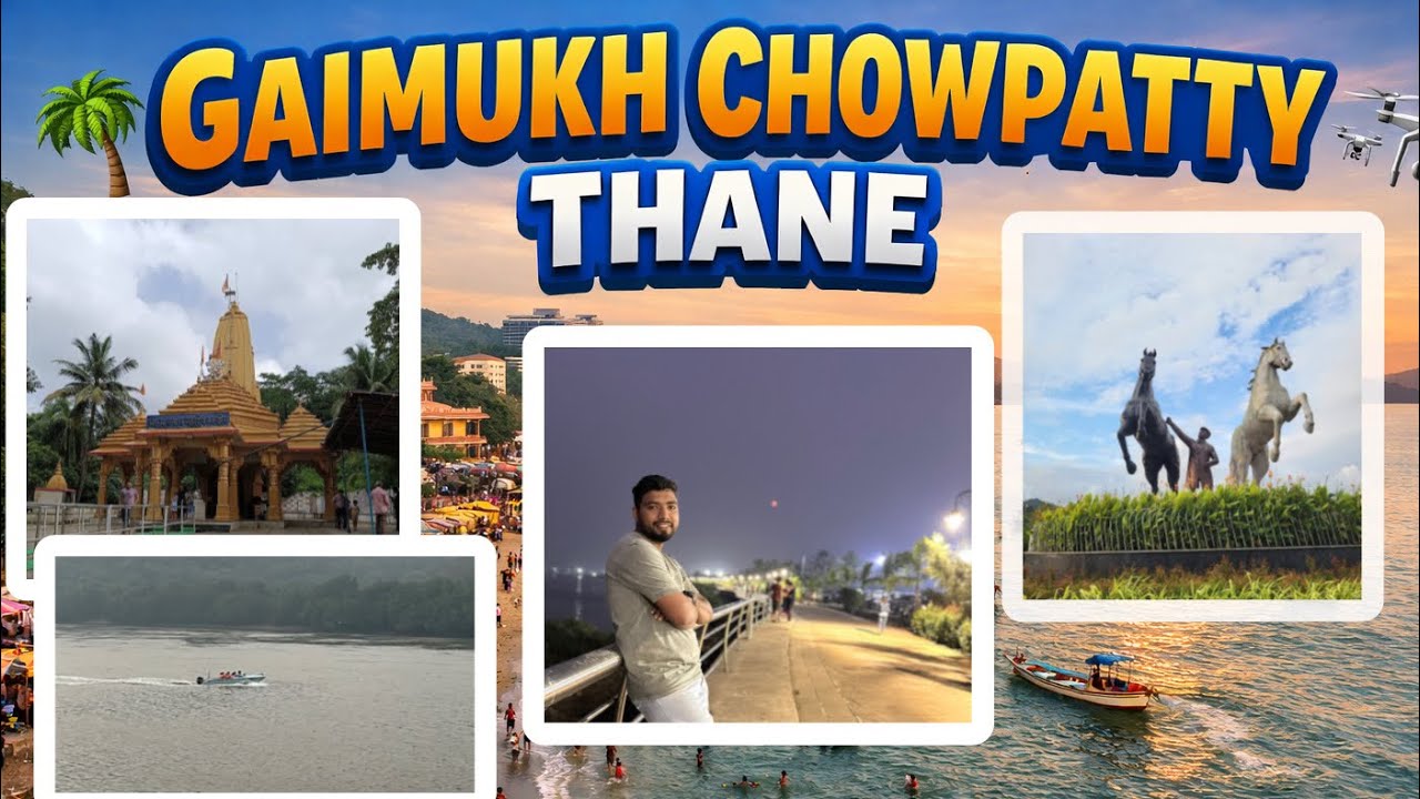Not Goa 😱 | Gaimukh Chowpatty Thane 🌊 | Drone View | Ghodbunder Road