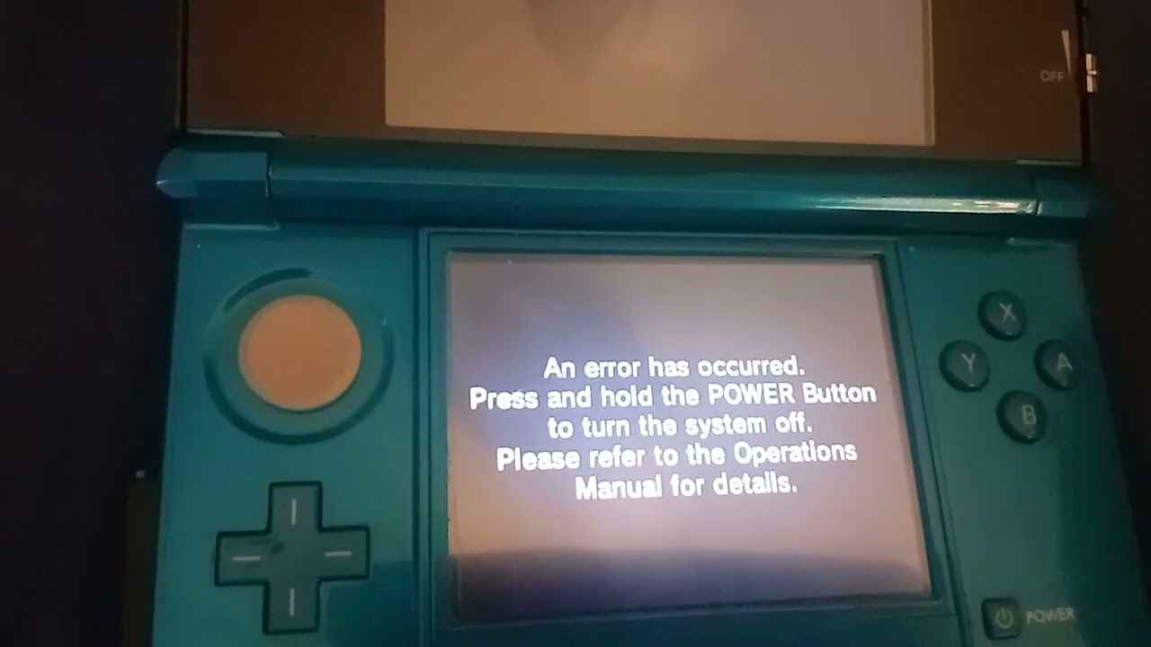 How to get an error has occurred on 3ds with custom firmware
