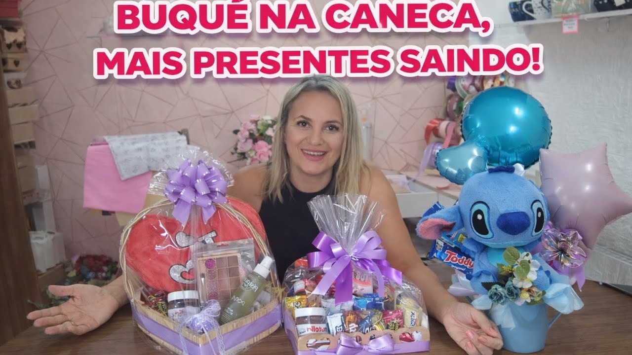Presentes especiais saindo e mais uma opção de BUQUÊ NA CANECA COM STITH ✨