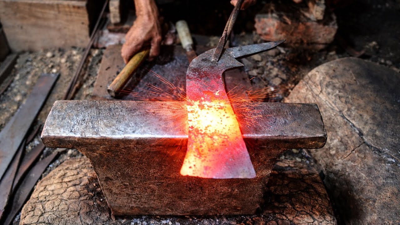 Blacksmiths Making Boti & Dao | Finishing by Fire | Handmade Iron Tools