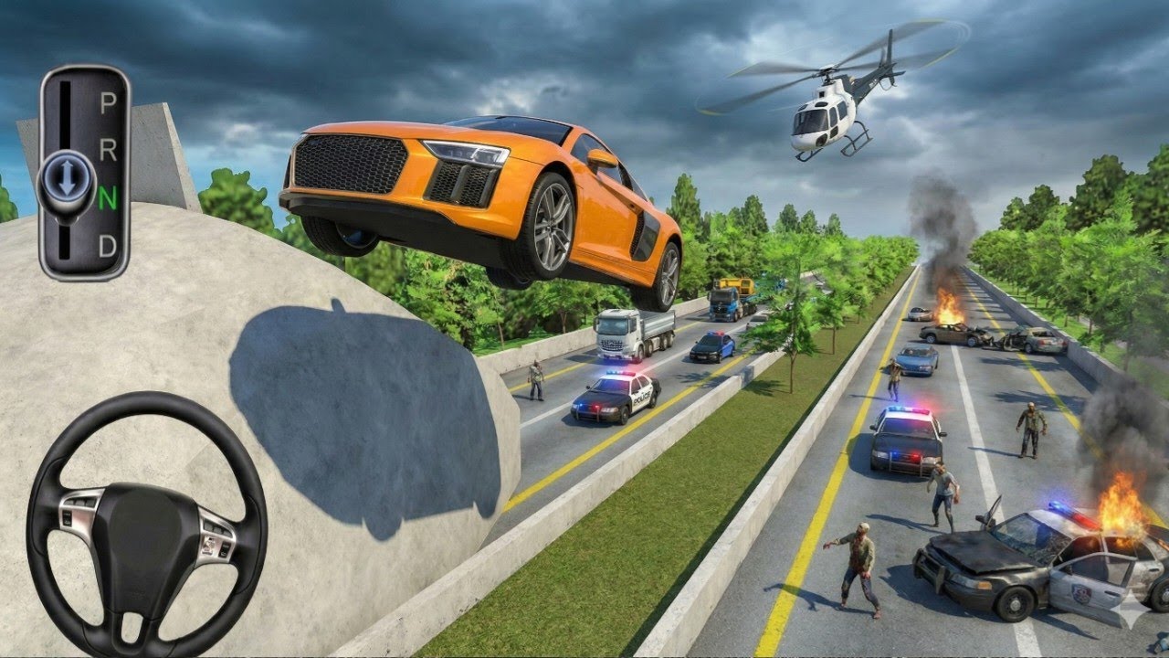 New Sedan Audi A5 Car highway tunnel climbing&ndash;3d driving class game 2025#cardriving 