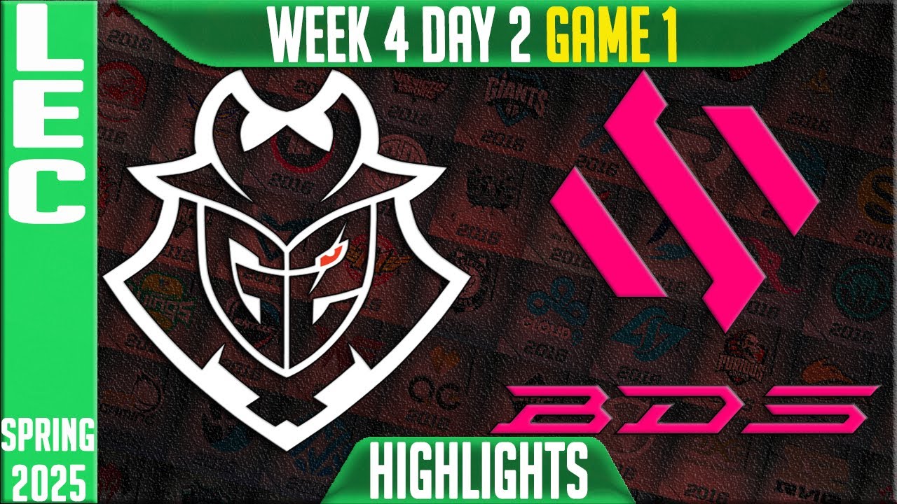 G2 vs BDS Highlights Game 1 | LEC Spring Split W4D2 2025 | G2 Esports vs team BDS G1