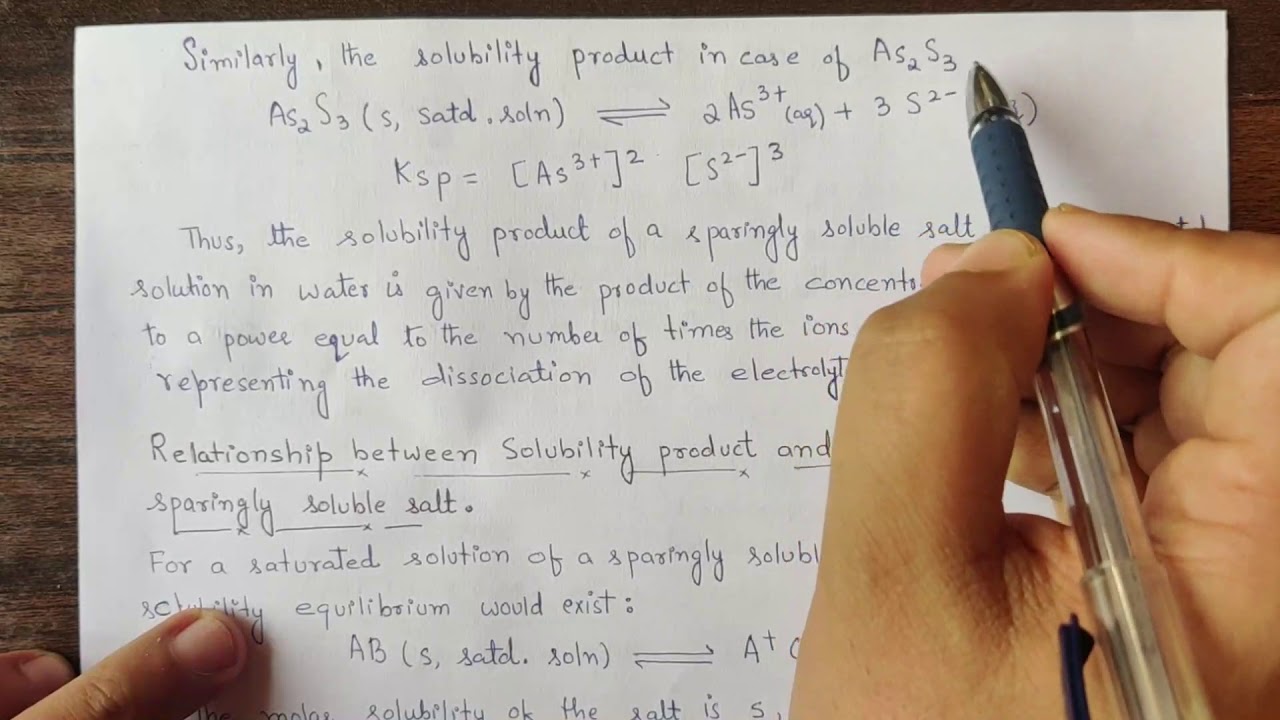 Solubility product || Solubility || Application of solubility product principle