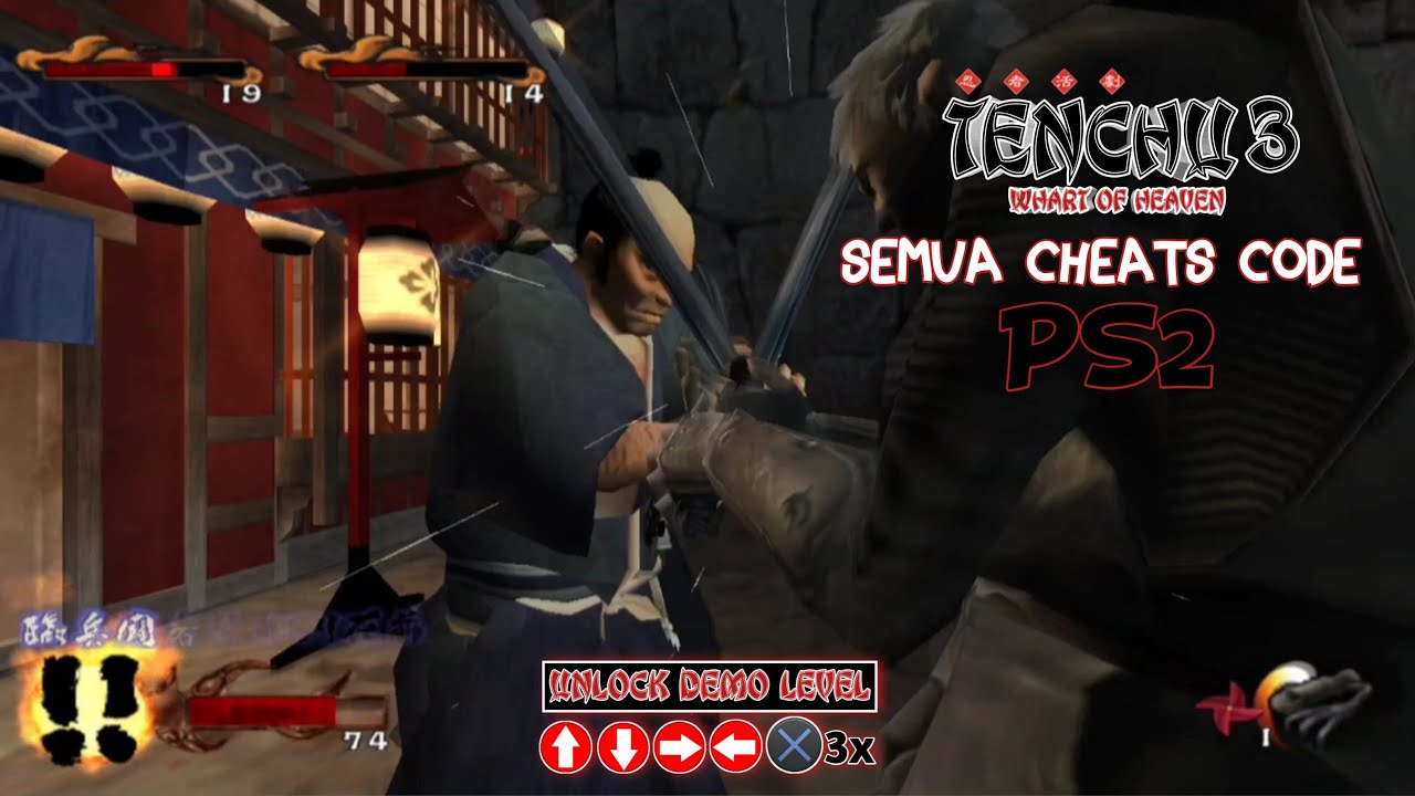 Tenchu Whart Of Heaven PS2 - Semua Cheat Codes