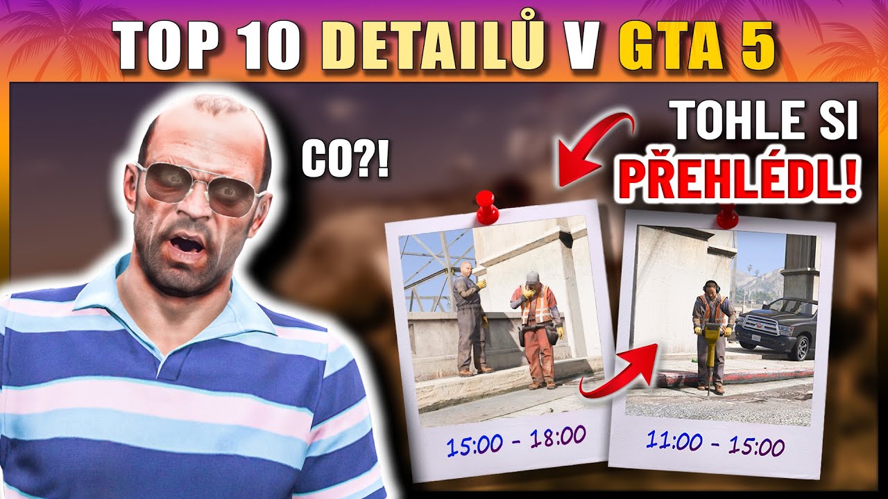GTA 5: TOP 10 Skrytých DETAILŮ, které jsi neviděl! - Mike Handy