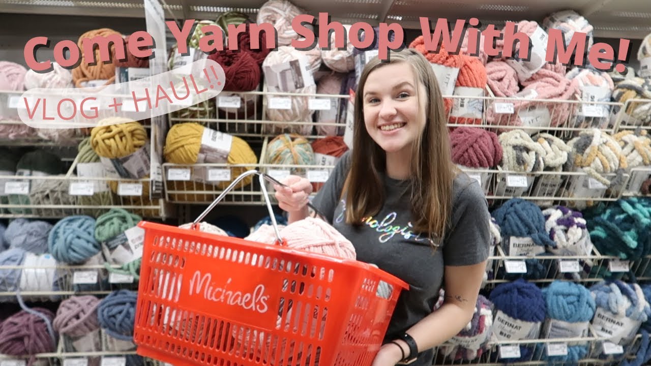 Come Yarn Shopping With Me At Michael's and Dollar Tree- Yarn Shopping Vlog + Yarn Haul!!