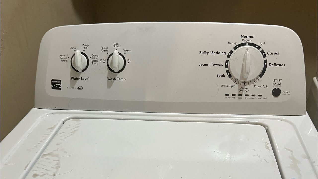 Cómo darle buen uso,mantenimiento y resetear o reprogramar una lavadora Kenmore 100 series  he￼.