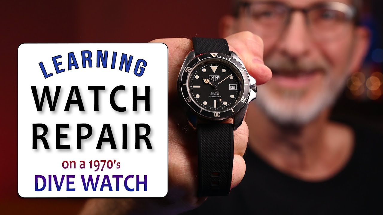 Learning Wrist Watch Repair on a 1970's Dive Watch  |   Heuer 8440 Quartz