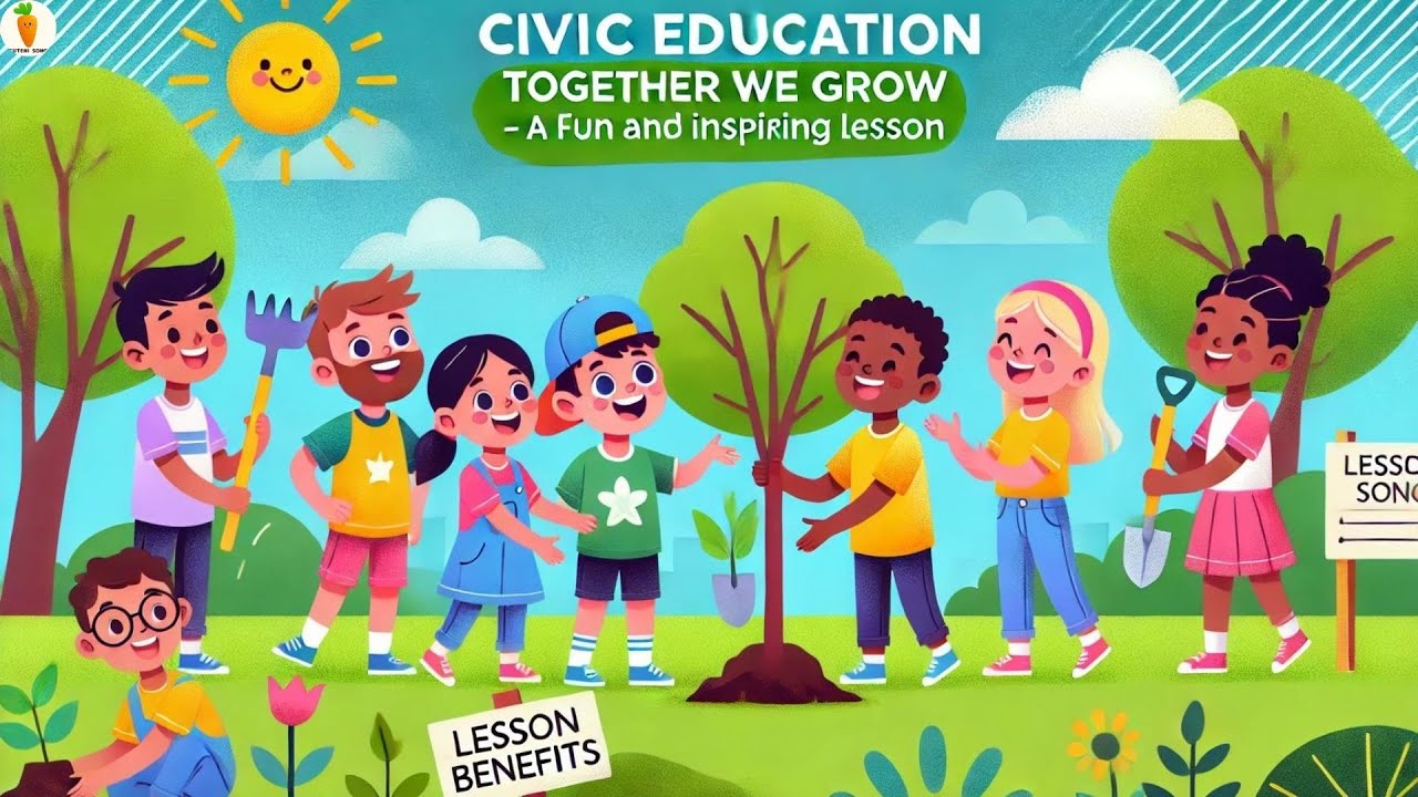 Civic Education, Together We Grow - A Fun and Inspiring | Cuteni Song For Kids - Lesson Benefits