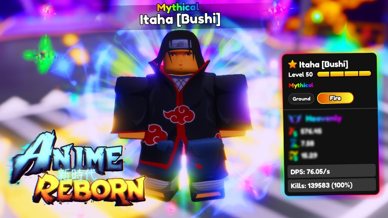 SHOWCASING MAX LEVEL EVOLVED *ITACHI* The Highest DPS Mythical In Anime Reborn!