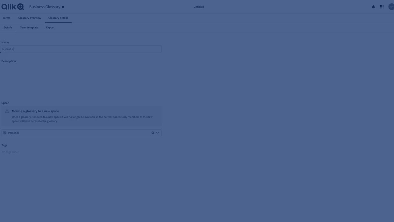 Creating and importing business glossaries