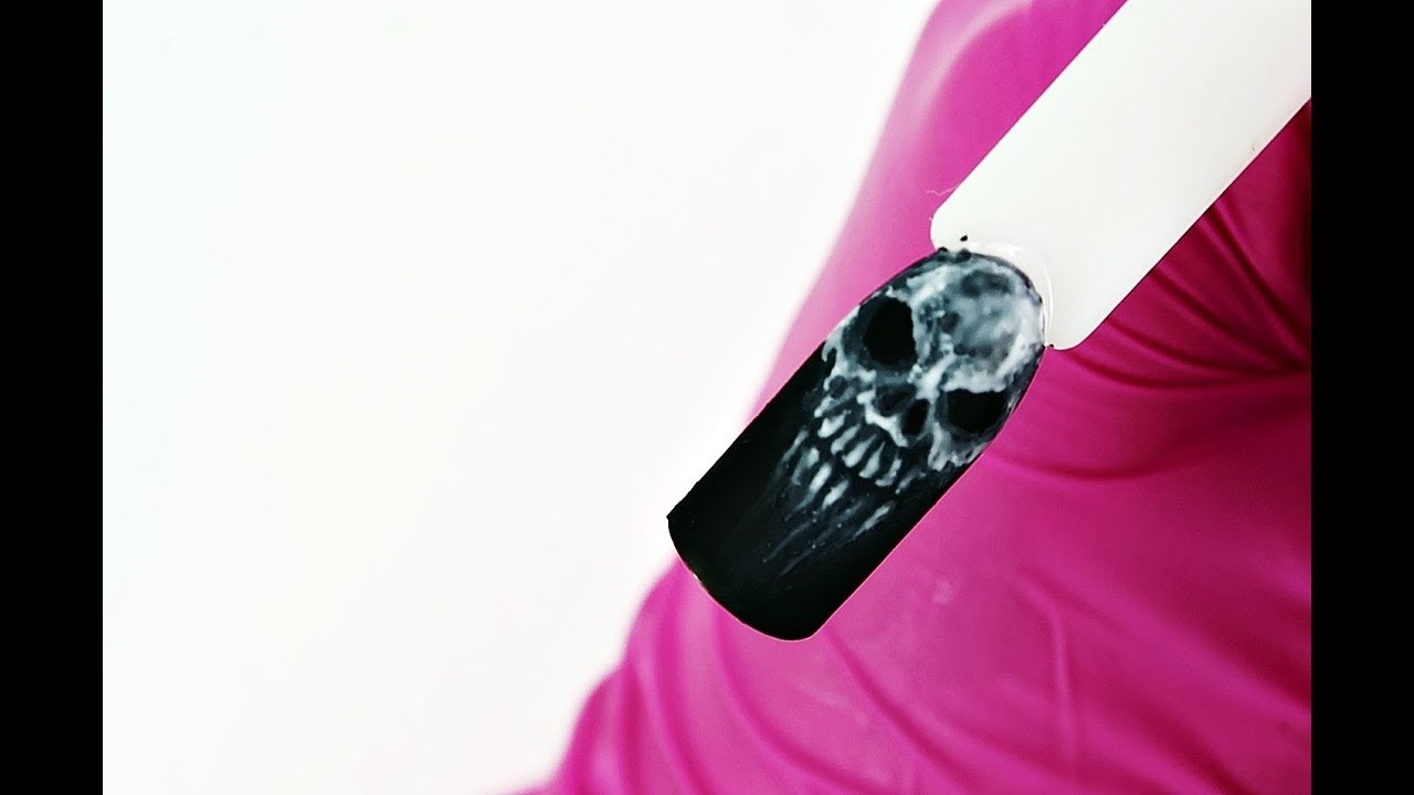 💅Scary Skull Nails💅 :: Easy nailart tutorial :: Odette Swan