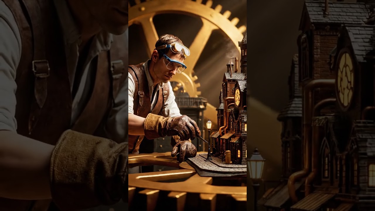 The Clockwork Architect: Building a Miniature Steampunk City Within a Gear