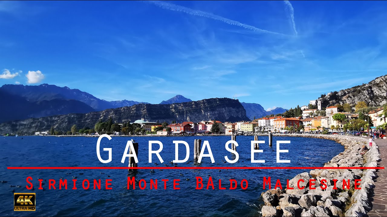 Traumhafter Gardasee  Sirmione  Monte Baldo Malcesine. Reise an wunderschöne Orte.