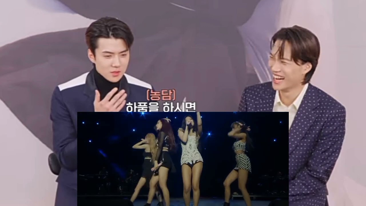EXO [ SEHUN / KAI ] reaction to BLACKPINK - 