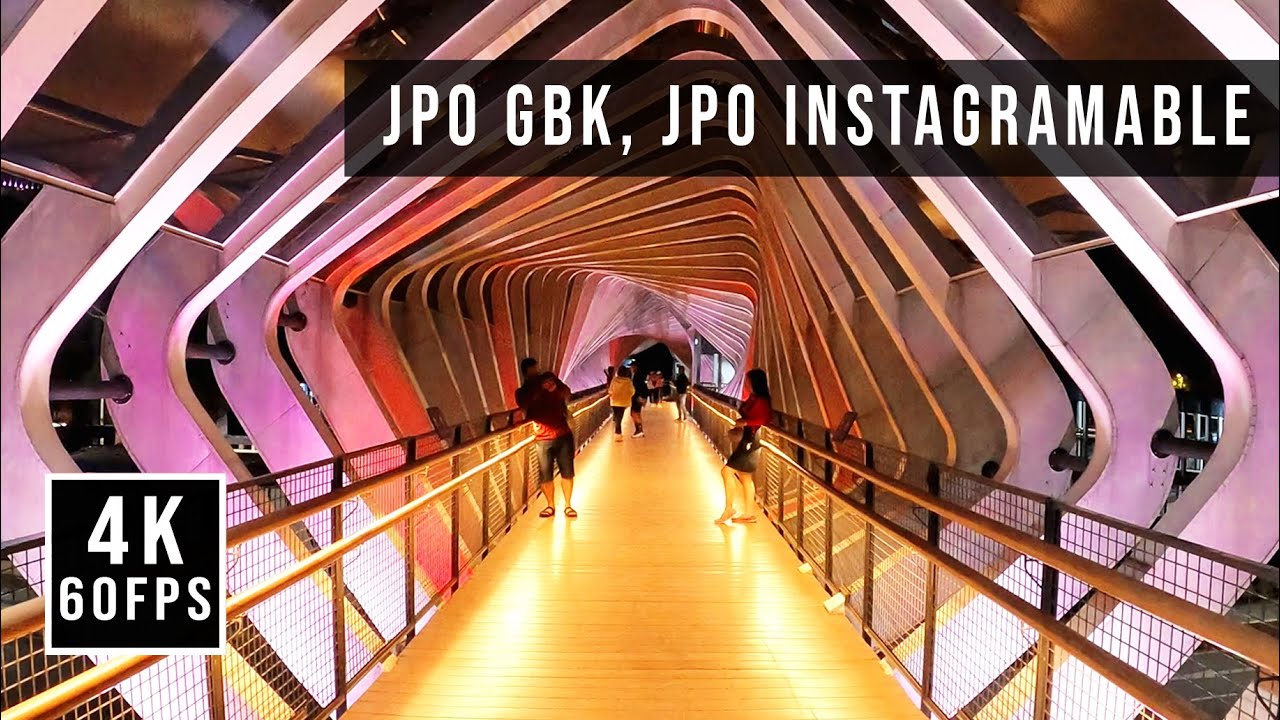 【4K】Walking Through JPO GBK - Jembatan Paling Instagramable di Jakarta