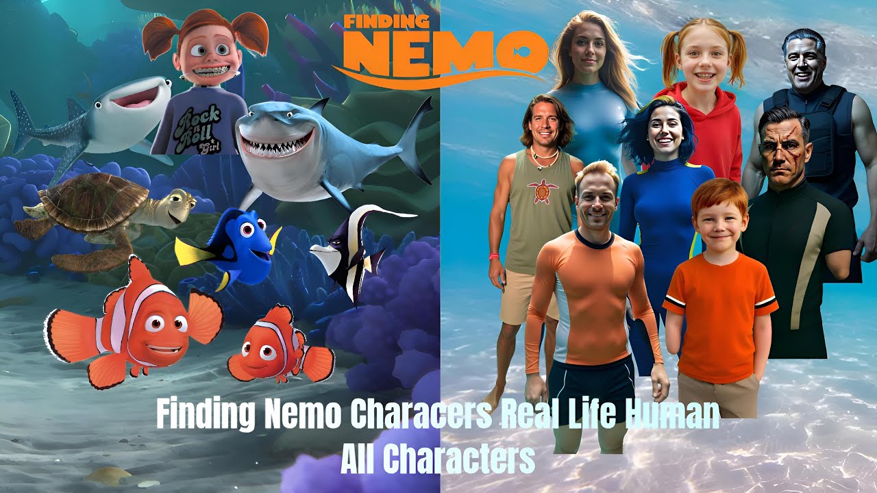 ВСЕ персонажи «В поисках Немо» и «В поисках Дори» в реальной жизни! 🤯🐠 | Человеческие версии ИИ