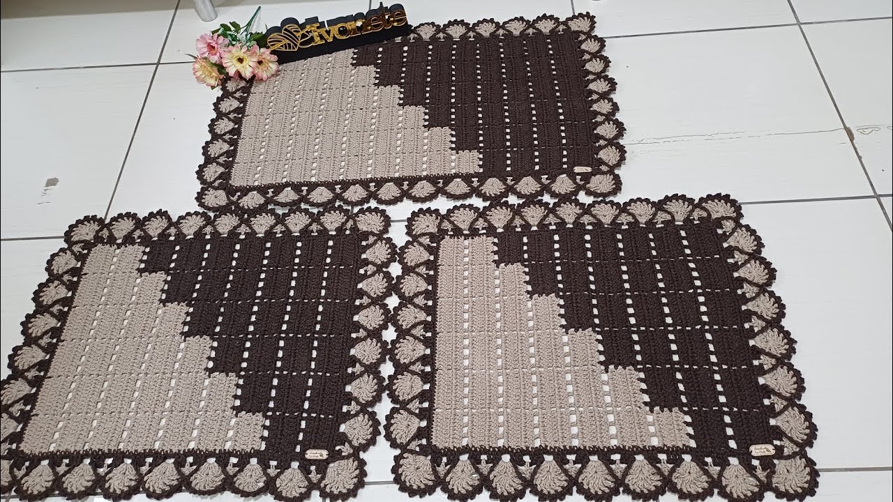 Aula - Tapete Dual Color/ Dicas Para Fazer a Passadeira #aula #crochet #artesanato