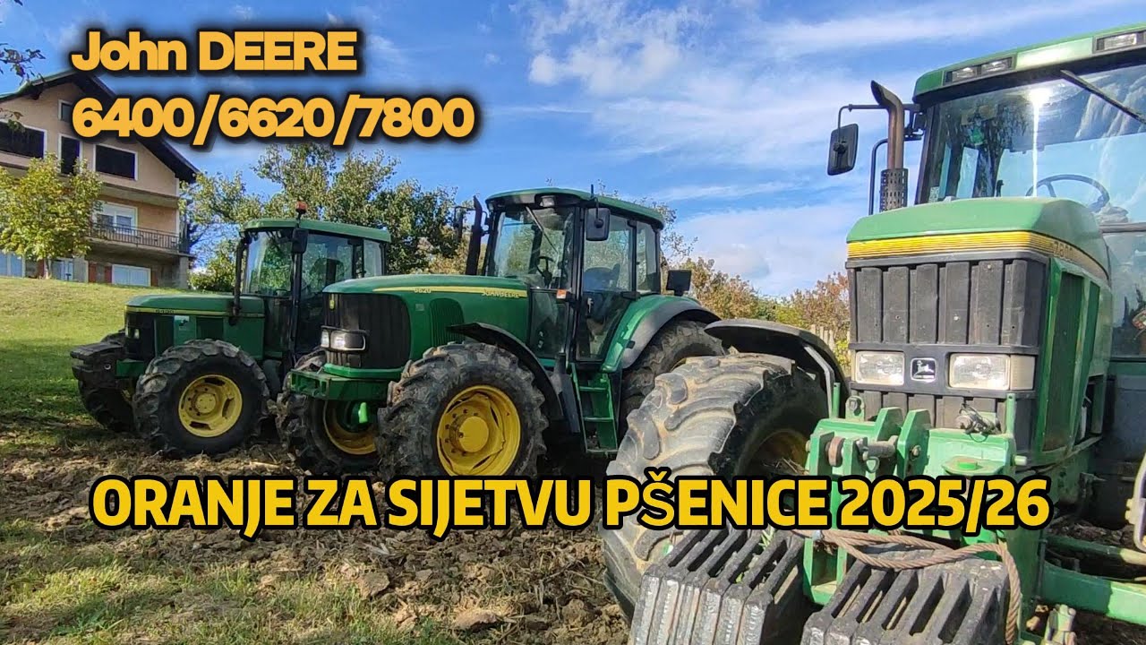 Oranje za sijetvu pšenice 2025/26 ekipa #JohnDeere 6400/6620/7800