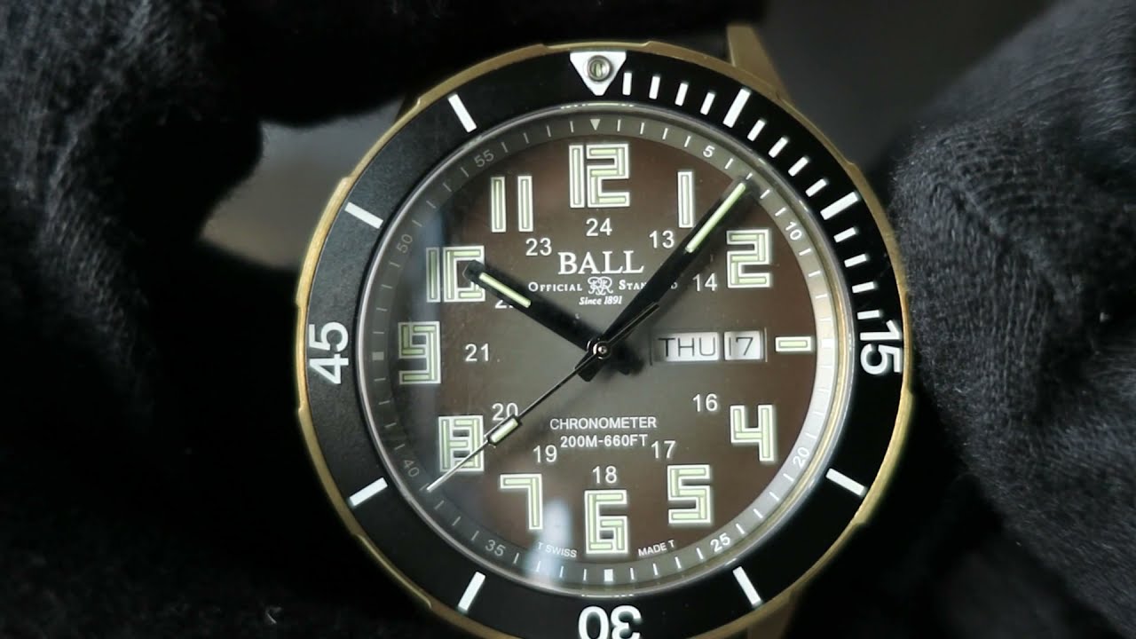 Ball Roadmaster Starlight Bronze COSC Diver Watch Brown Dial ref. DM3070B-LC-BR Function Testing