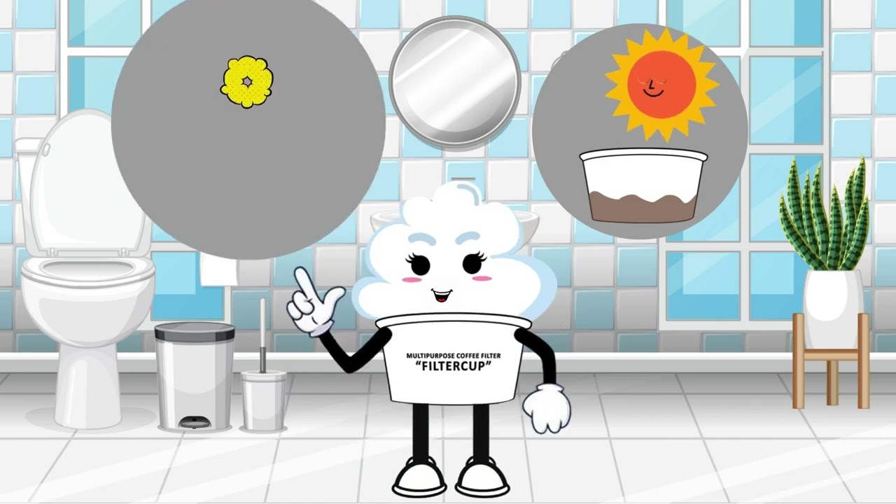 FILTERCUP reuse for capturing bad odor in toilet