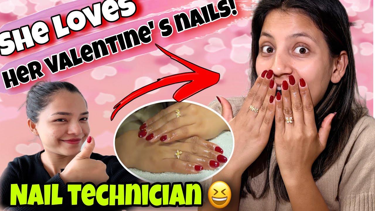 NAIL GARDA JHAGDA NAI VAYO NANDA VAUJU KO😒|| BUT SHE LOVES HER NAIL🥰||VALENTINES KO TAYARI😆 