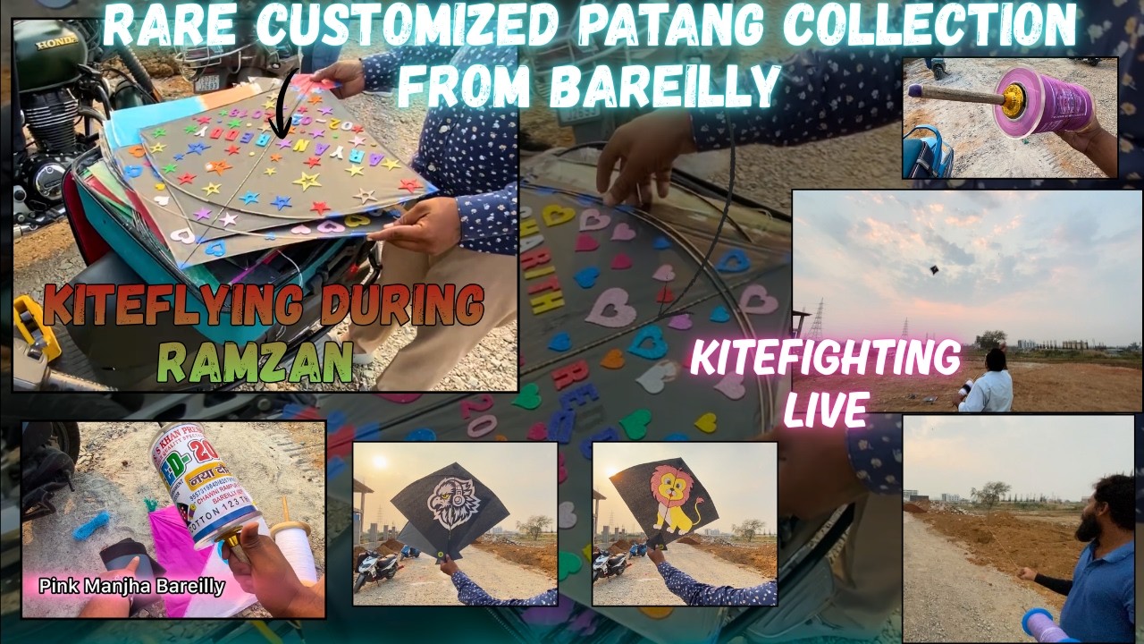 Patang Collection at Kite Flying Event 🪁Customized Kites & Bareilly Pink Manjha #patang #kiteflying