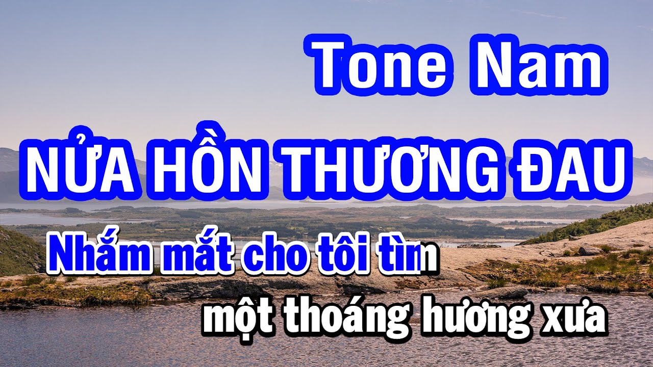 Karaoke Nửa Hồn Thương Đau Tone Nam (Asia) | Nhan KTV