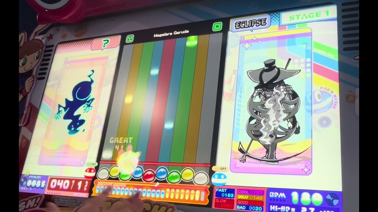 ※直撮り Megalara Garuda N(Lv34) 【pop'n music】