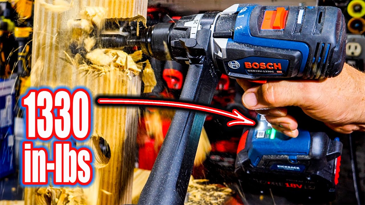 BOSCH GSB18V-1330C 18V High Torque Hammer Drill Driver Review [1,330 in-lbs]