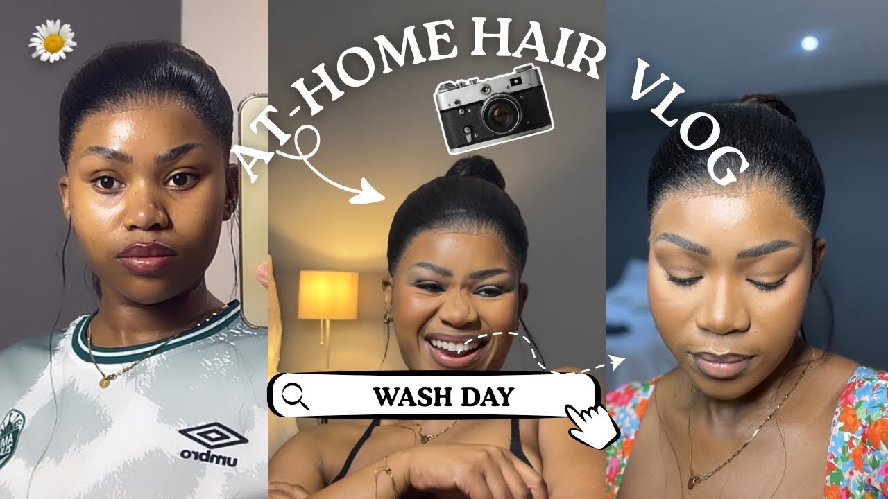 Wash Day ➡️ Frontal Ponytail | Doing My Own Hair at Home👱🏽‍♀️ | Viral Japanese Cheesecake 🍰