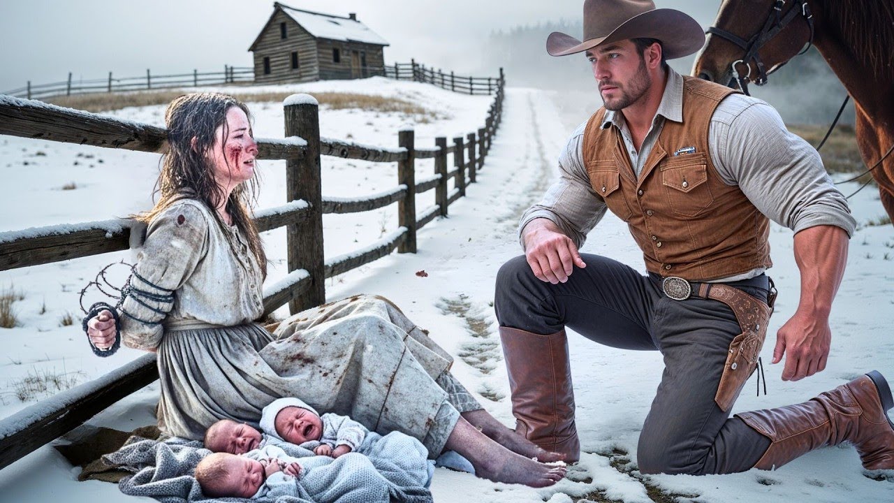 „Komm mit mir…“ sagte der riesige Rancher zu der Frau, die für drei Töchter geschlagen wurde.