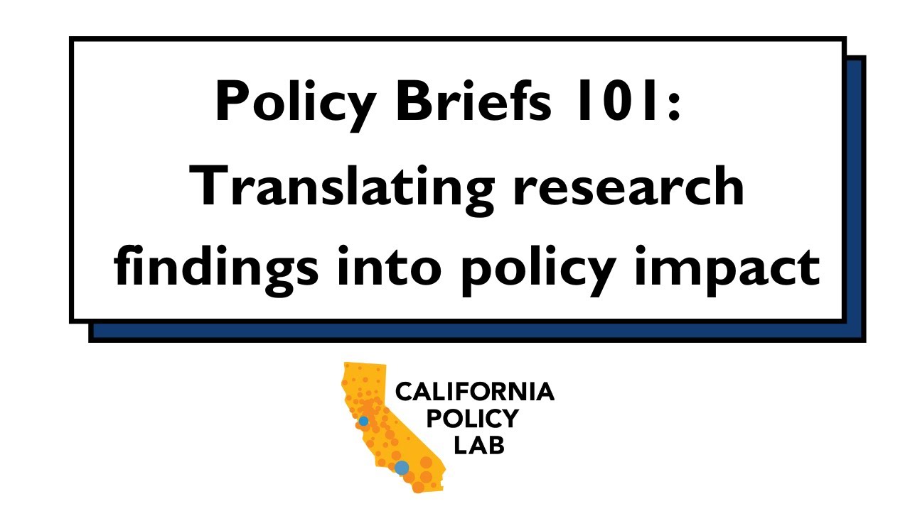 Writing Policy Briefs Workshop