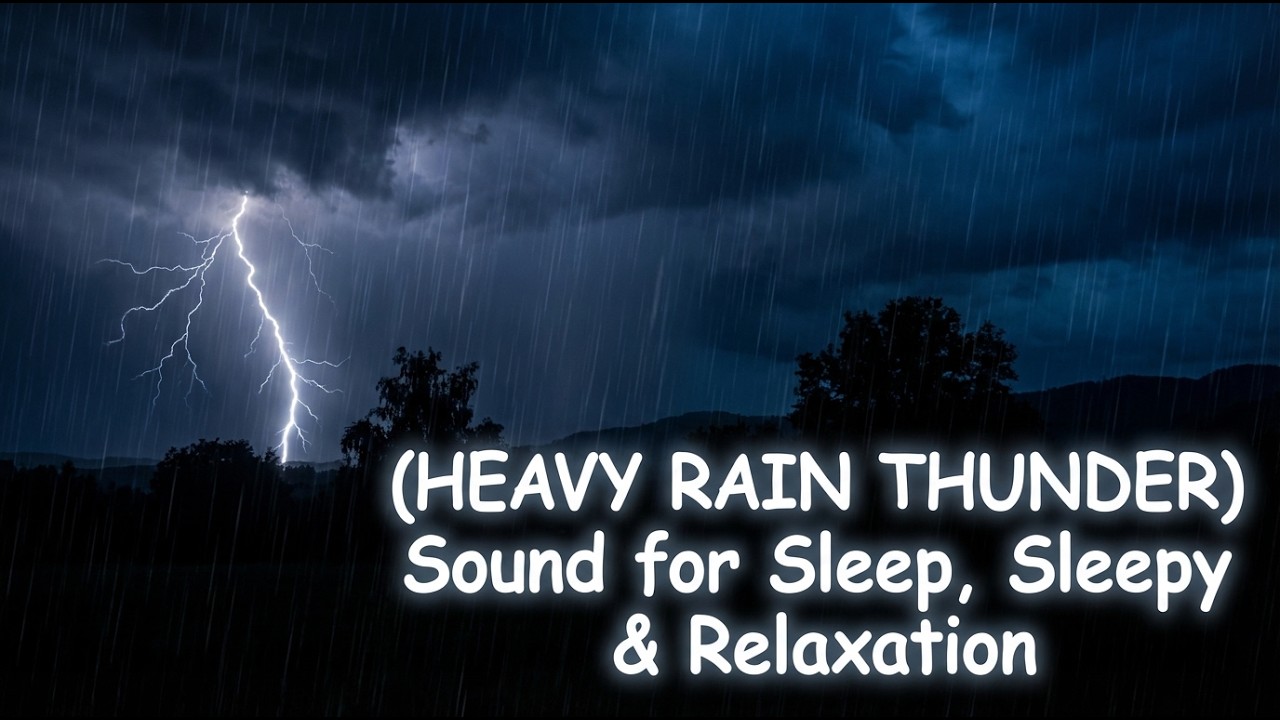 Night Rain for Sleeping – Gentle Rain and Thunder for Deep Sleep & Healing