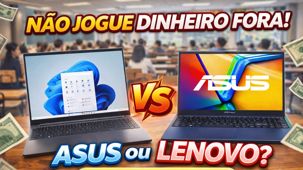 Dois NOTEBOOKS POPULARES… mas qual é MELHOR em 2026? VIVOBOOK 15 VS IDEAPAD SLIM 3 - COMPARATIVO.